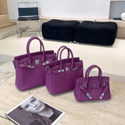 Genuine leather handbags 30cm MOQ 1