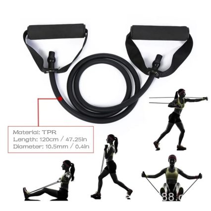 5 level resistance bands with handles yoga pull rope elastic fitness exercise tube band.