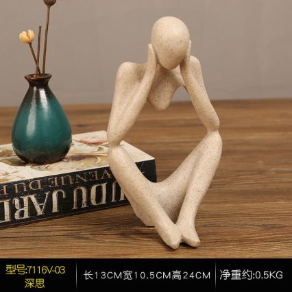 Mini abstract character ornament home accessories porch. 1PC