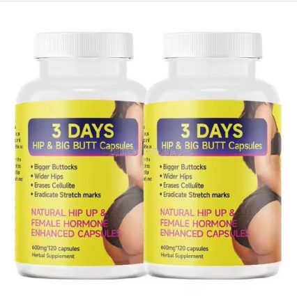 Hip & Butt Enhancement Capsules – Natural Curves & Body Firming Support – 120 Capsules (minimum order quantity MOQ 1 bottle)