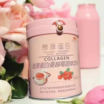 Retail: Cranberry Collagen Powder Sachets – Hydrolyzed Bovine Collagen Drink – 60 Stick Packs – Beauty & Skin Support (minimum order quantity MOQ 5 Pack)